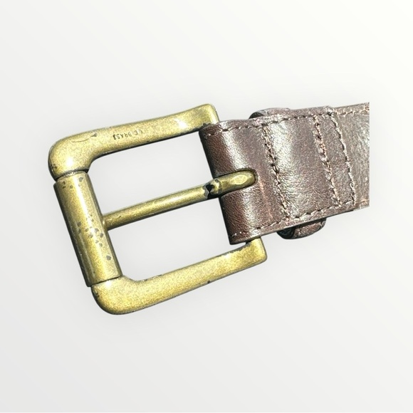 Duluth‎ Trading Co Brown and Gold Belt with Brass Buckle - Picture 2 of 5